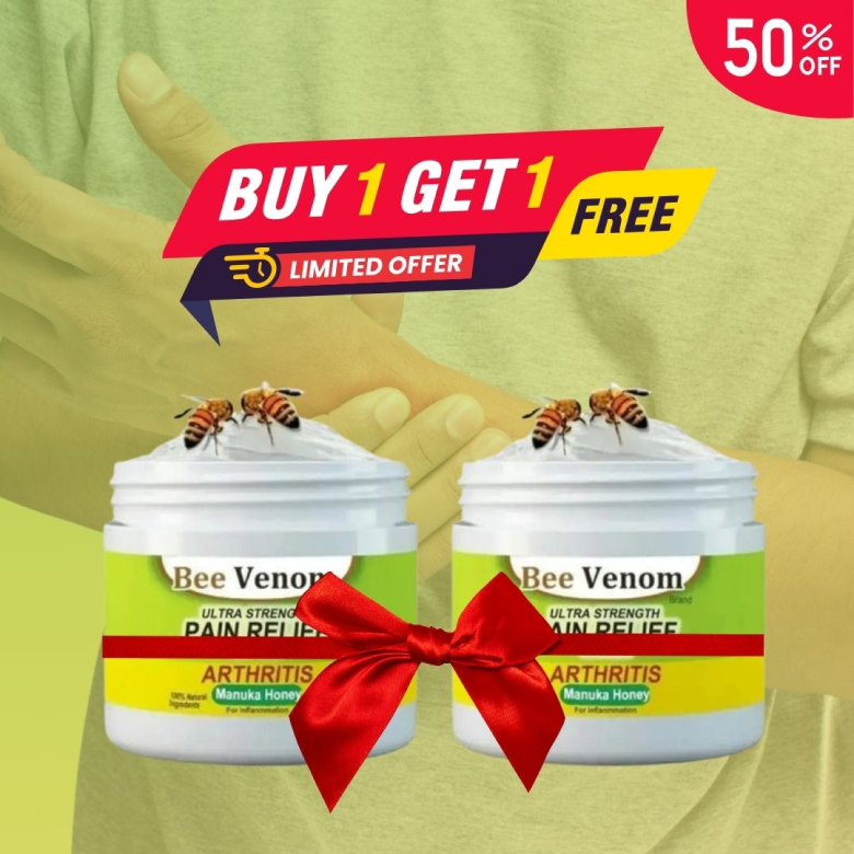 Bee Venom Joint and Bone Therapy Cream 100gm Each - Pack of 2 (Buy 1 Get 1 Free) - Book Essential Oils